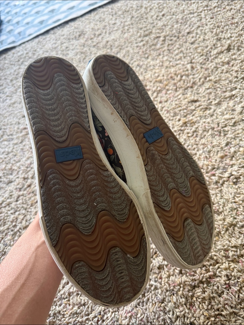 Keds Black Floral Slip-On Loafers with Multicolor Flowers - Picture 2 of 3